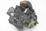 Octahedral Magnetite Crystal Cluster - Russia #209394-1